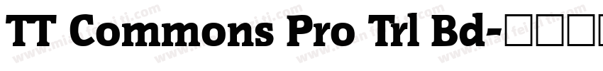 TT Commons Pro Trl Bd字体转换